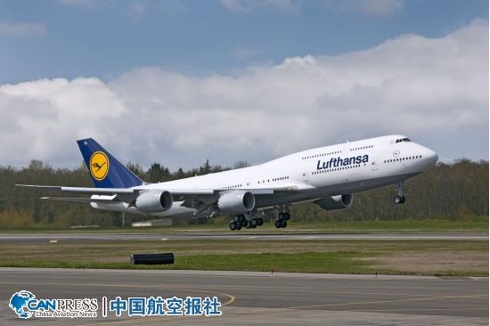 Boeing delivers the first 747-8 inter-continental passenger jet to Lufthansa. 